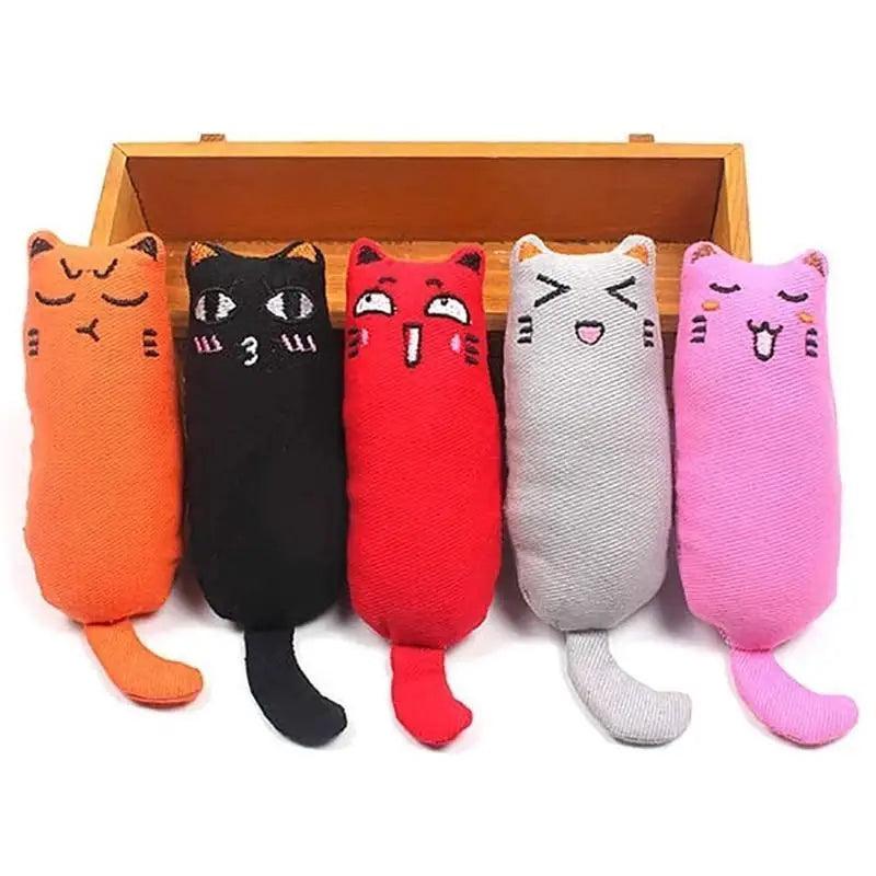 Funny Colorful Teeth Grinding Catnip Toys Cute Kitten Chewing Toy