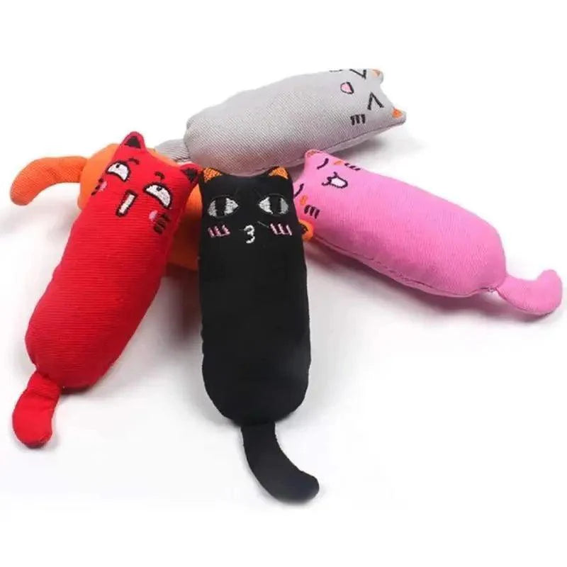 Funny Colorful Teeth Grinding Catnip Toys Cute Kitten Chewing Toy