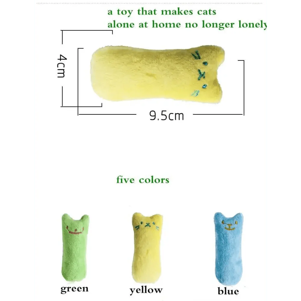 Funny Colorful Teeth Grinding Catnip Toys Cute Kitten Chewing Toy