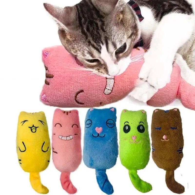 Funny Colorful Teeth Grinding Catnip Toys Cute Kitten Chewing Toy