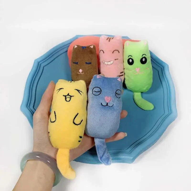 Funny Colorful Teeth Grinding Catnip Toys Cute Kitten Chewing Toy
