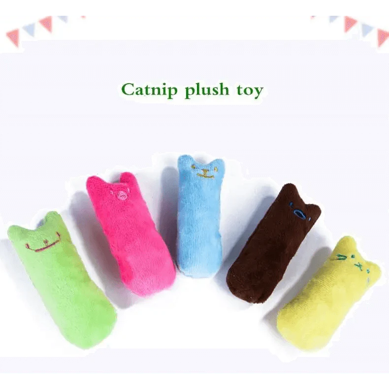 Funny Colorful Teeth Grinding Catnip Toys Cute Kitten Chewing Toy