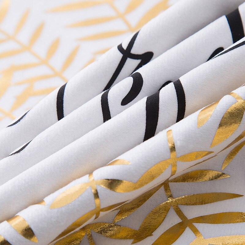 Golden Love Leaves Bronzing Cushion Decorative Pillow Covers 45x45CM