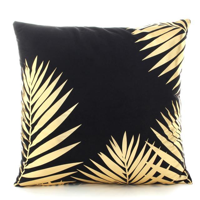 Golden Love Leaves Bronzing Cushion Decorative Pillow Covers 45x45CM