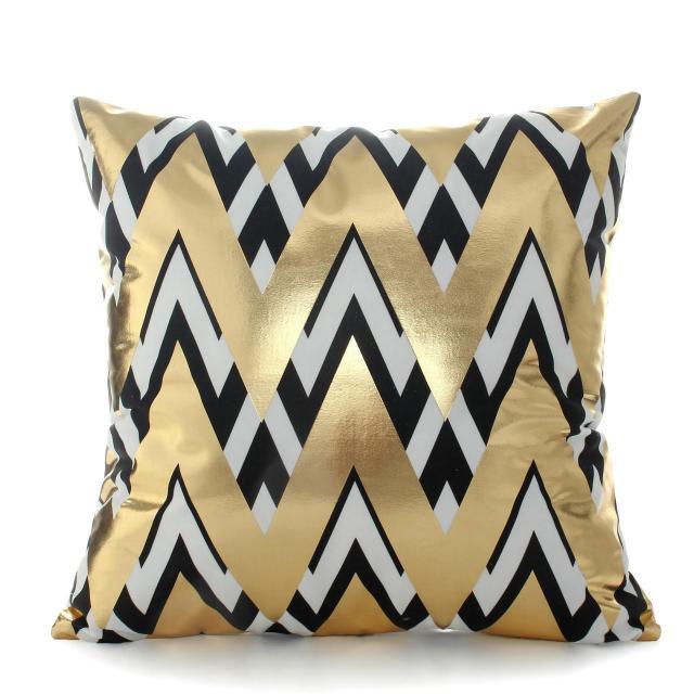 Golden Love Leaves Bronzing Cushion Decorative Pillow Covers 45x45CM
