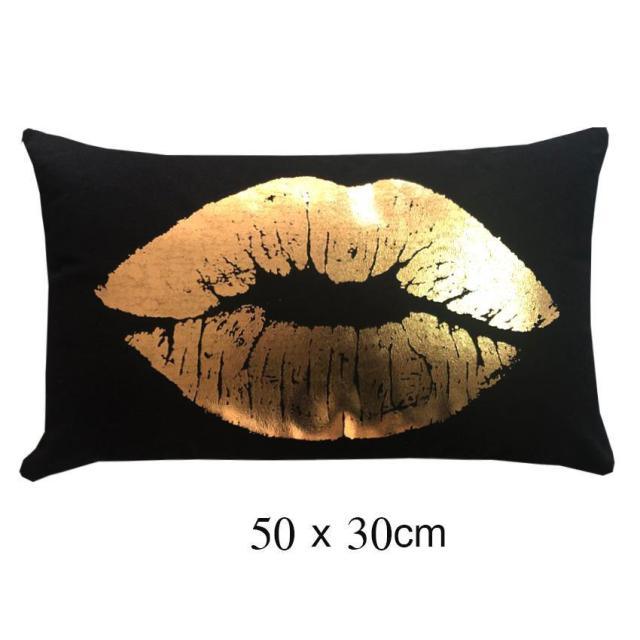 Golden Love Leaves Bronzing Cushion Decorative Pillow Covers 45x45CM