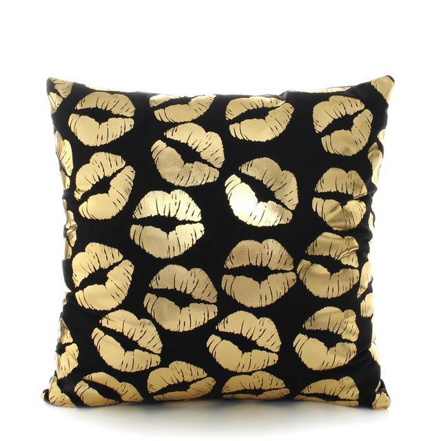 Golden Love Leaves Bronzing Cushion Decorative Pillow Covers 45x45CM