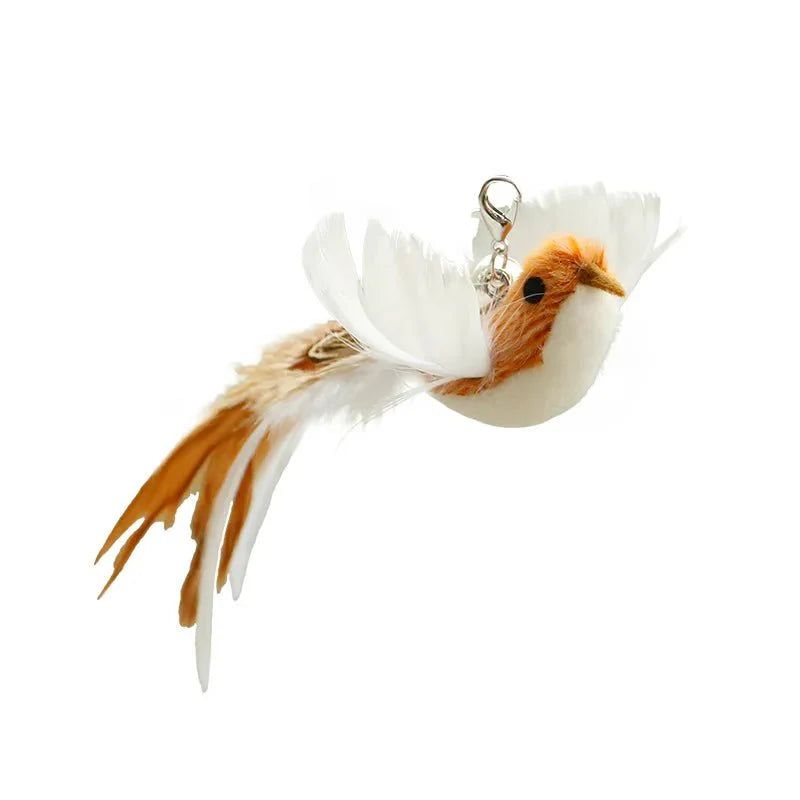 Hands-Free Feather Cat Wand w/Bell | Suction Cup Interactive Toy for Hunting and Exercise