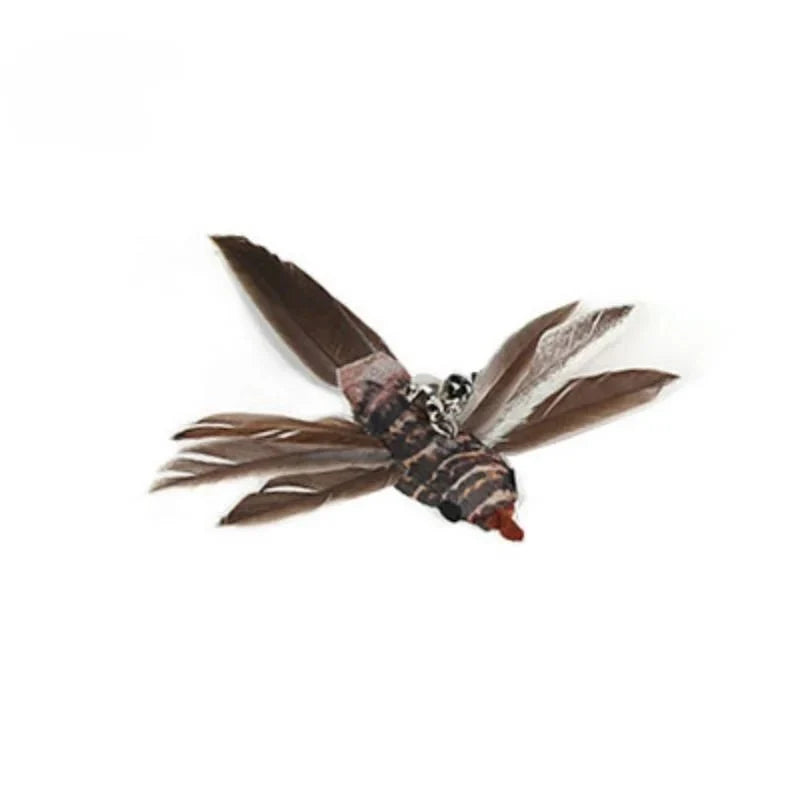 Hands-Free Feather Cat Wand w/Bell | Suction Cup Interactive Toy for Hunting and Exercise