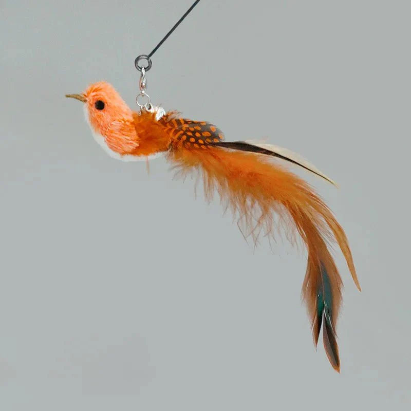 Hands-Free Feather Cat Wand w/Bell | Suction Cup Interactive Toy for Hunting and Exercise