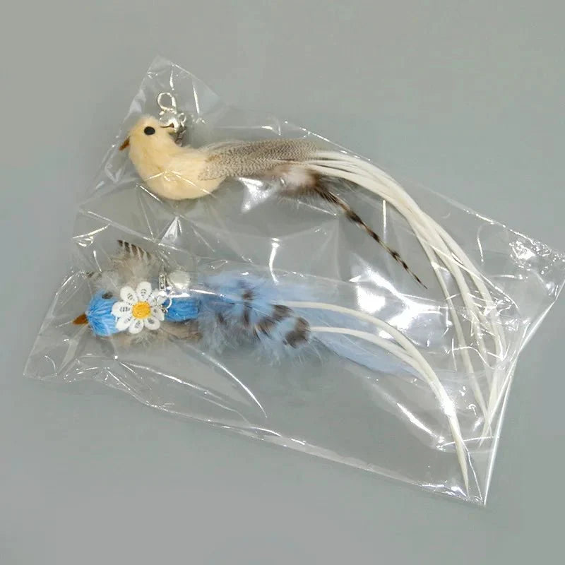 Hands-Free Feather Cat Wand w/Bell | Suction Cup Interactive Toy for Hunting and Exercise