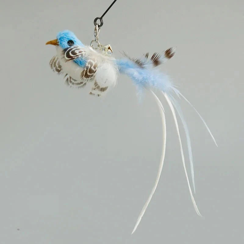 Hands-Free Feather Cat Wand w/Bell | Suction Cup Interactive Toy for Hunting and Exercise