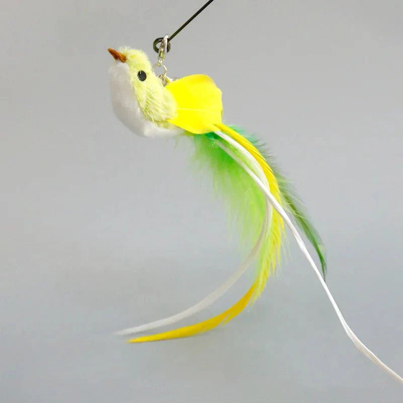 Hands-Free Feather Cat Wand w/Bell | Suction Cup Interactive Toy for Hunting and Exercise