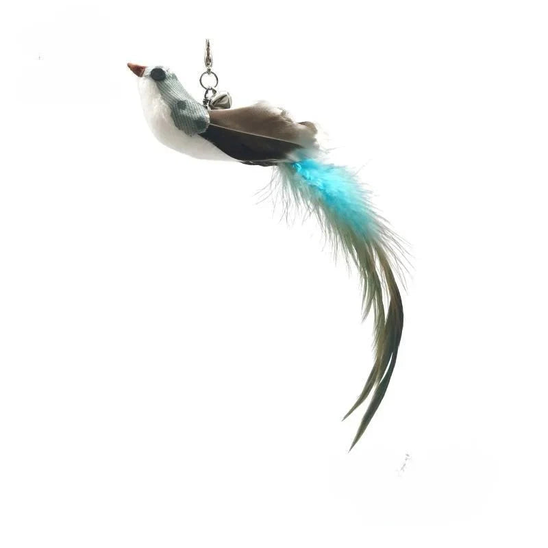 Hands-Free Feather Cat Wand w/Bell | Suction Cup Interactive Toy for Hunting and Exercise