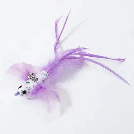 Hands-Free Feather Cat Wand w/Bell | Suction Cup Interactive Toy for Hunting and Exercise