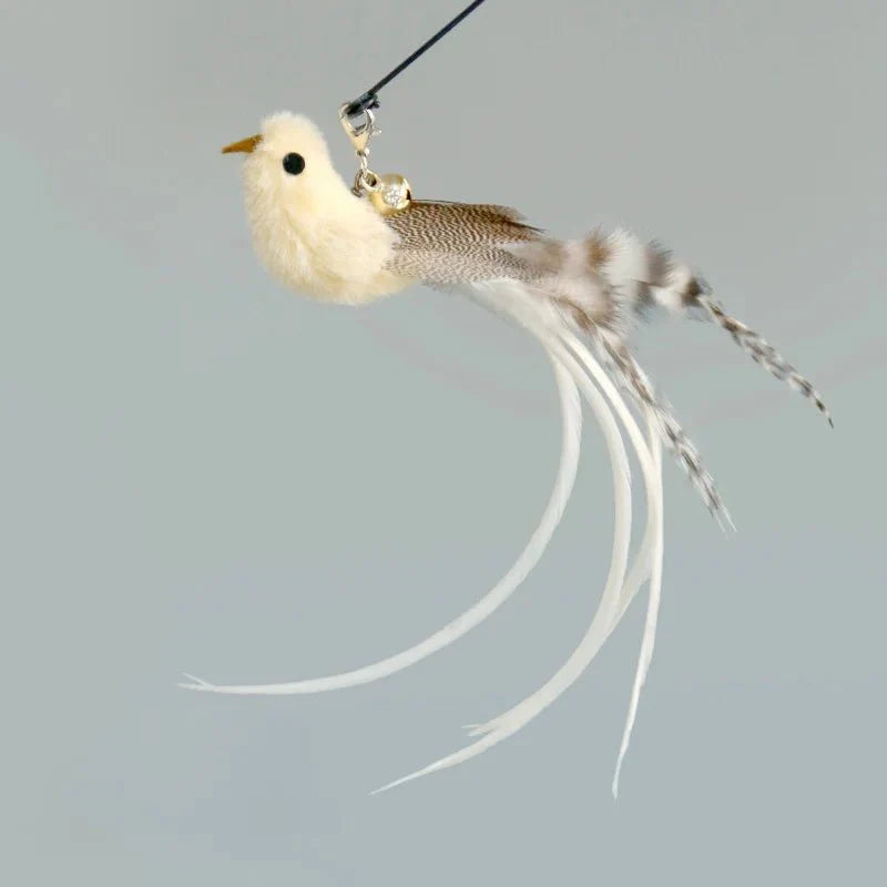 Hands-Free Feather Cat Wand w/Bell | Suction Cup Interactive Toy for Hunting and Exercise