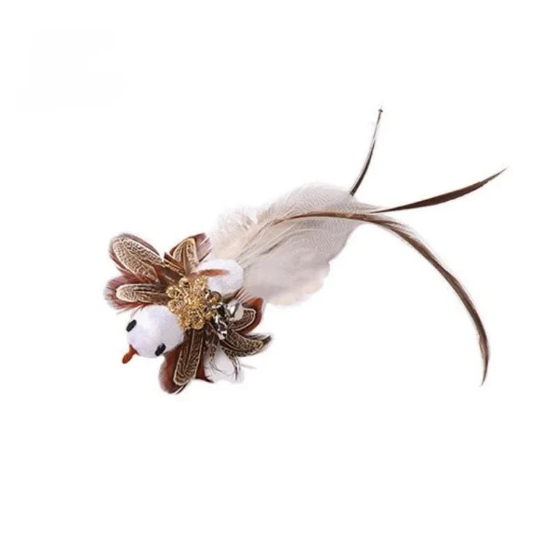 Hands-Free Feather Cat Wand w/Bell | Suction Cup Interactive Toy for Hunting and Exercise