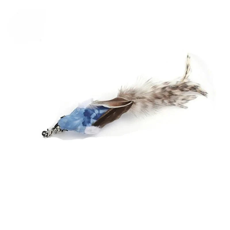 Hands-Free Feather Cat Wand w/Bell | Suction Cup Interactive Toy for Hunting and Exercise
