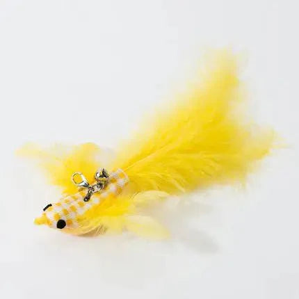 Hands-Free Feather Cat Wand w/Bell | Suction Cup Interactive Toy for Hunting and Exercise