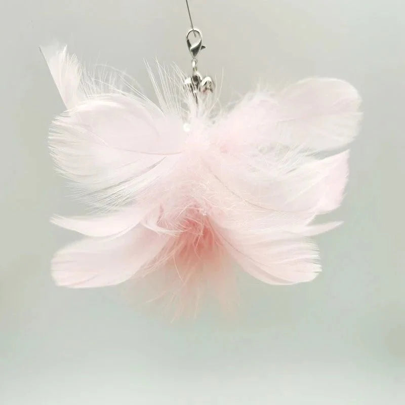 Hands-Free Feather Cat Wand w/Bell | Suction Cup Interactive Toy for Hunting and Exercise