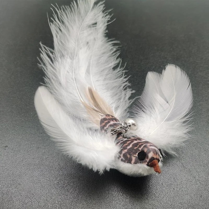 Hands-Free Feather Cat Wand w/Bell | Suction Cup Interactive Toy for Hunting and Exercise