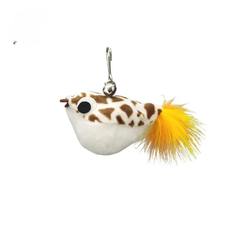 Hands-Free Feather Cat Wand w/Bell | Suction Cup Interactive Toy for Hunting and Exercise