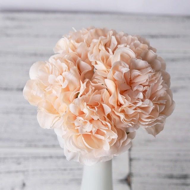 Peony Artificial Silk Flowers Bunches For Bridal Bouquet  Living Room Home Garden Deco