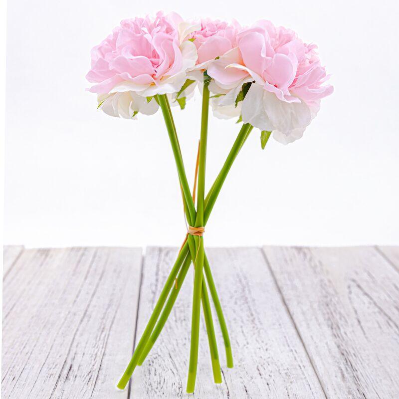 Peony Artificial Silk Flowers Bunches For Bridal Bouquet  Living Room Home Garden Deco