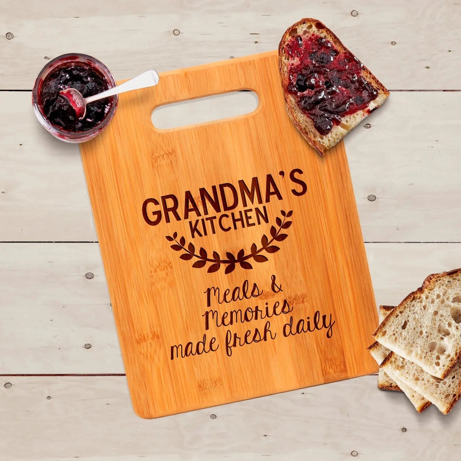 Grandma's Kitchen Cutting Board - Personalized Gift for Her, Mom, Nana, Grandmother