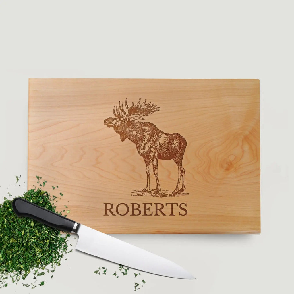 Moose Cutting Board Walnut or Maple