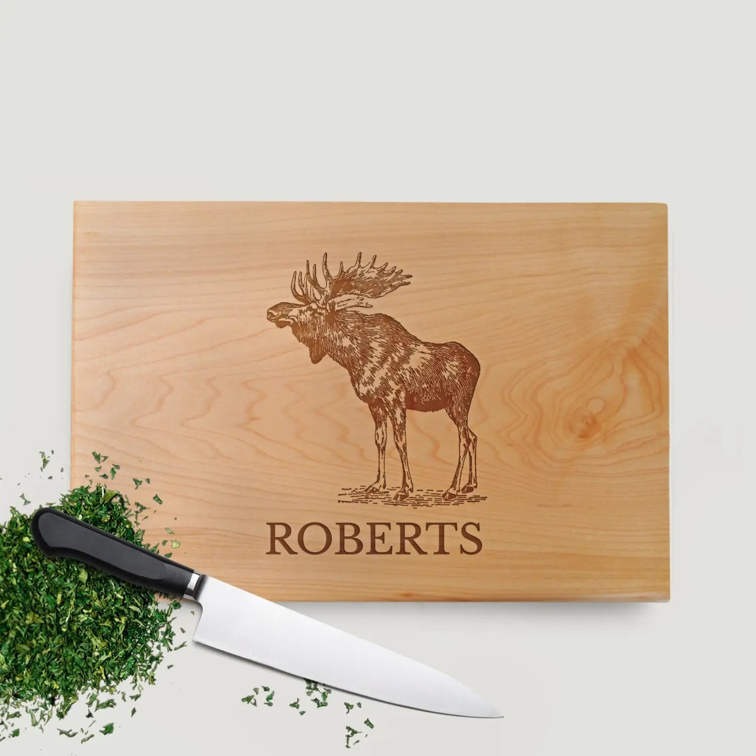 Moose Cutting Board Walnut or Maple