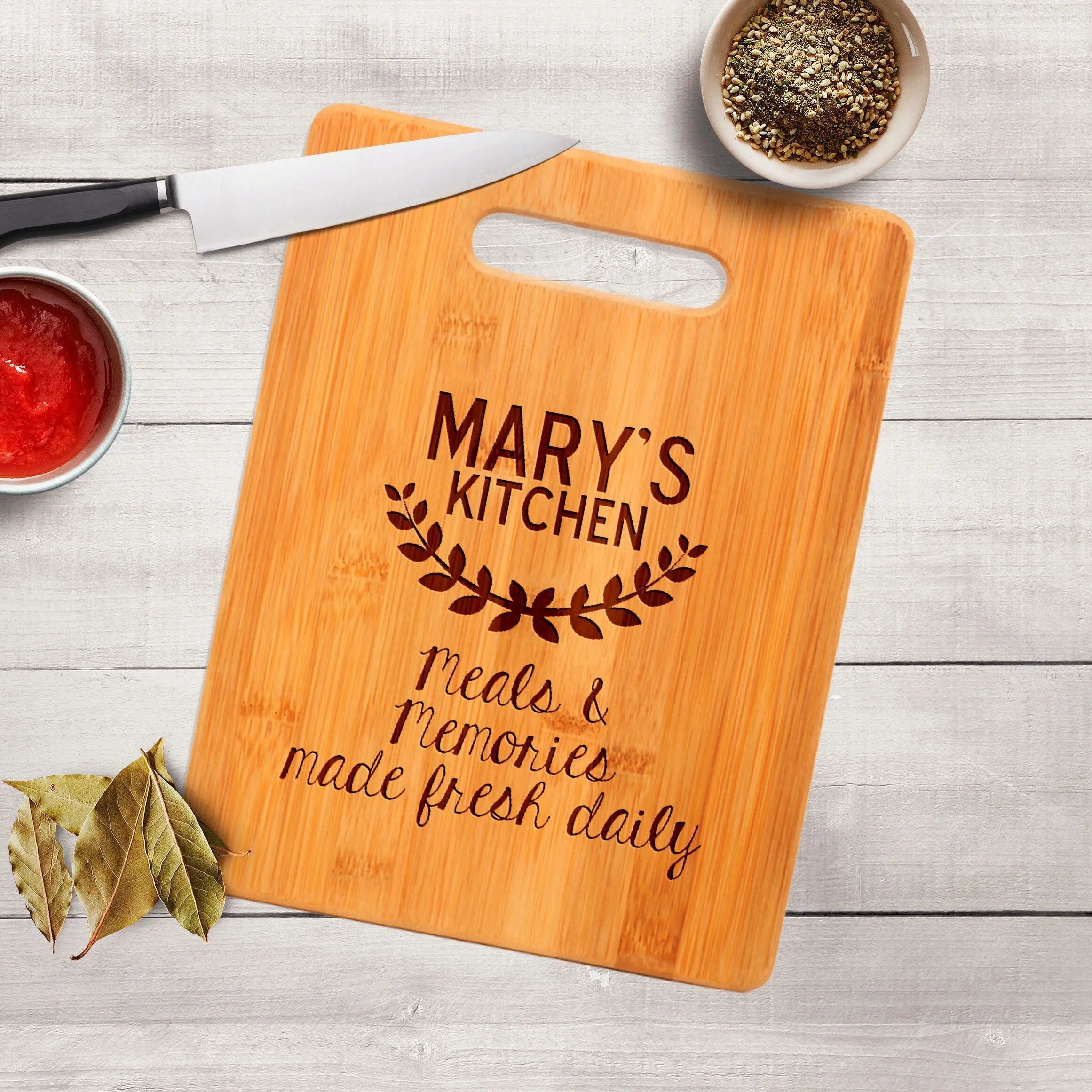 Grandma's Kitchen Cutting Board - Personalized Gift for Her, Mom, Nana, Grandmother
