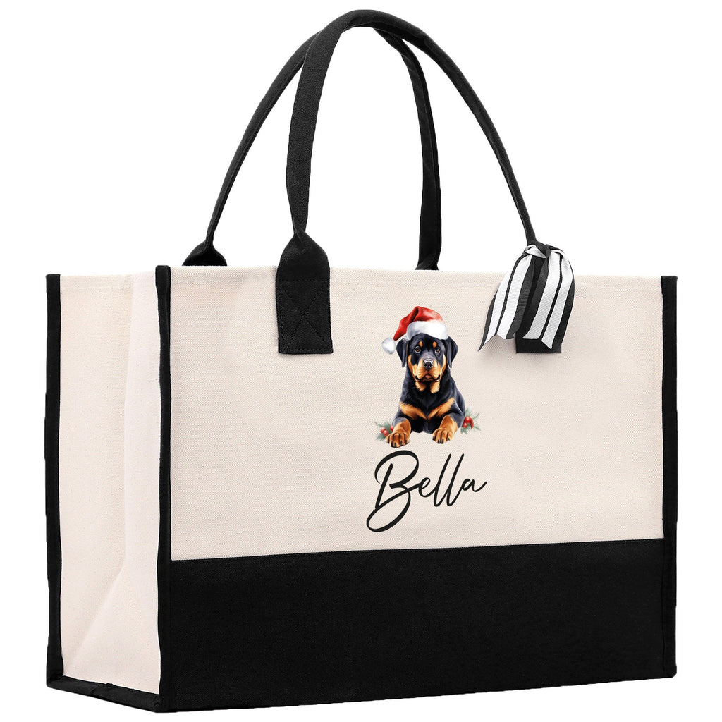 Labrador Retriever Custom Dog Name Cotton Canvas Tote Bag
