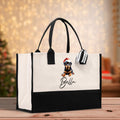 Labrador Retriever Custom Dog Name Cotton Canvas Tote Bag