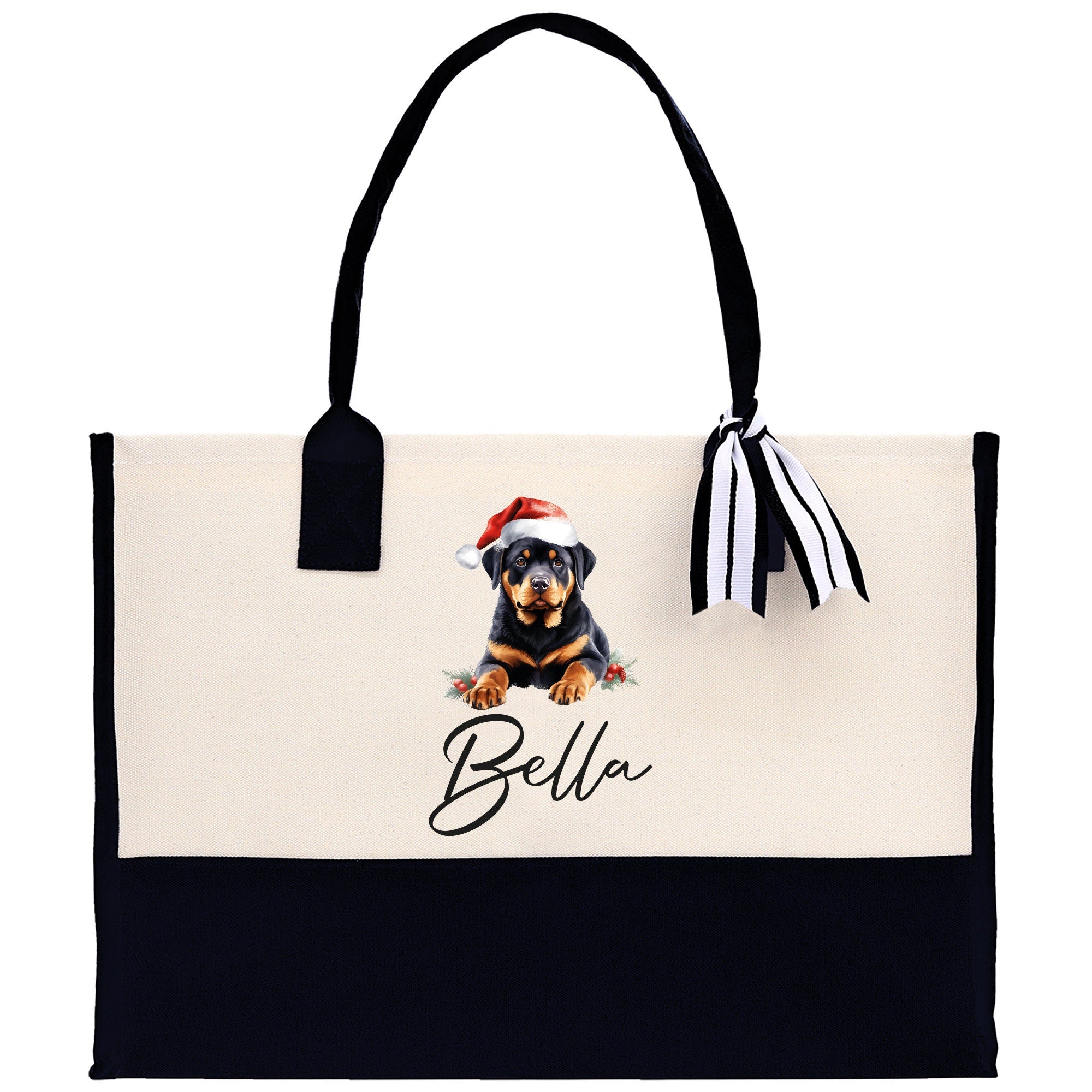 Labrador Retriever Custom Dog Name Cotton Canvas Tote Bag