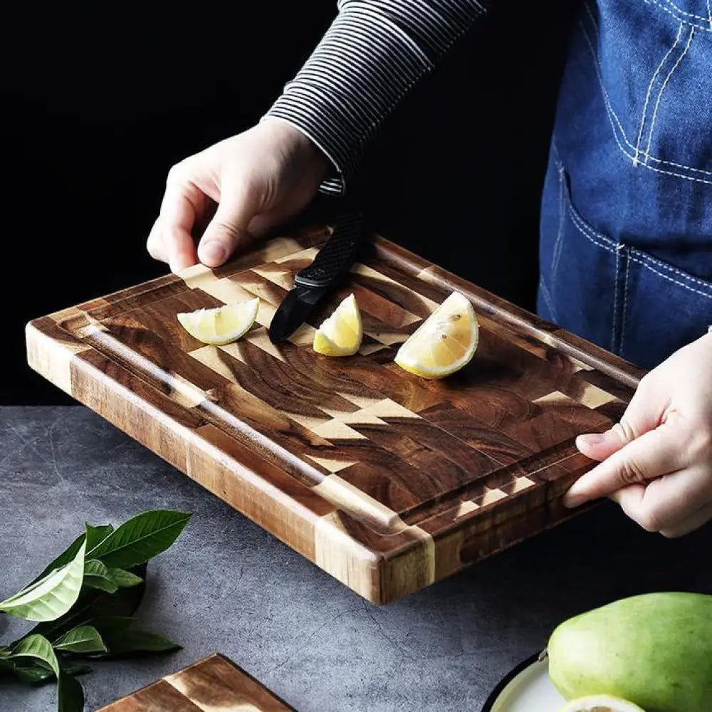 Striped Parquet Solid Wood Cutting Board