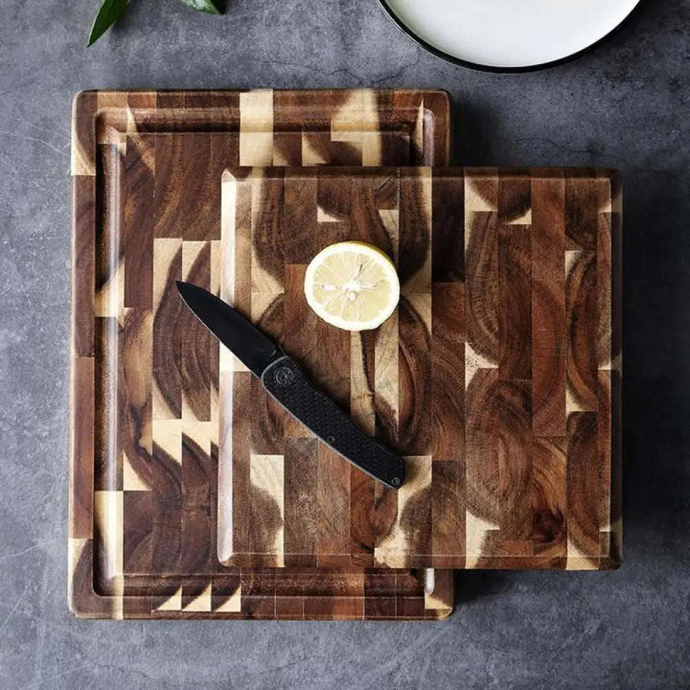Striped Parquet Solid Wood Cutting Board