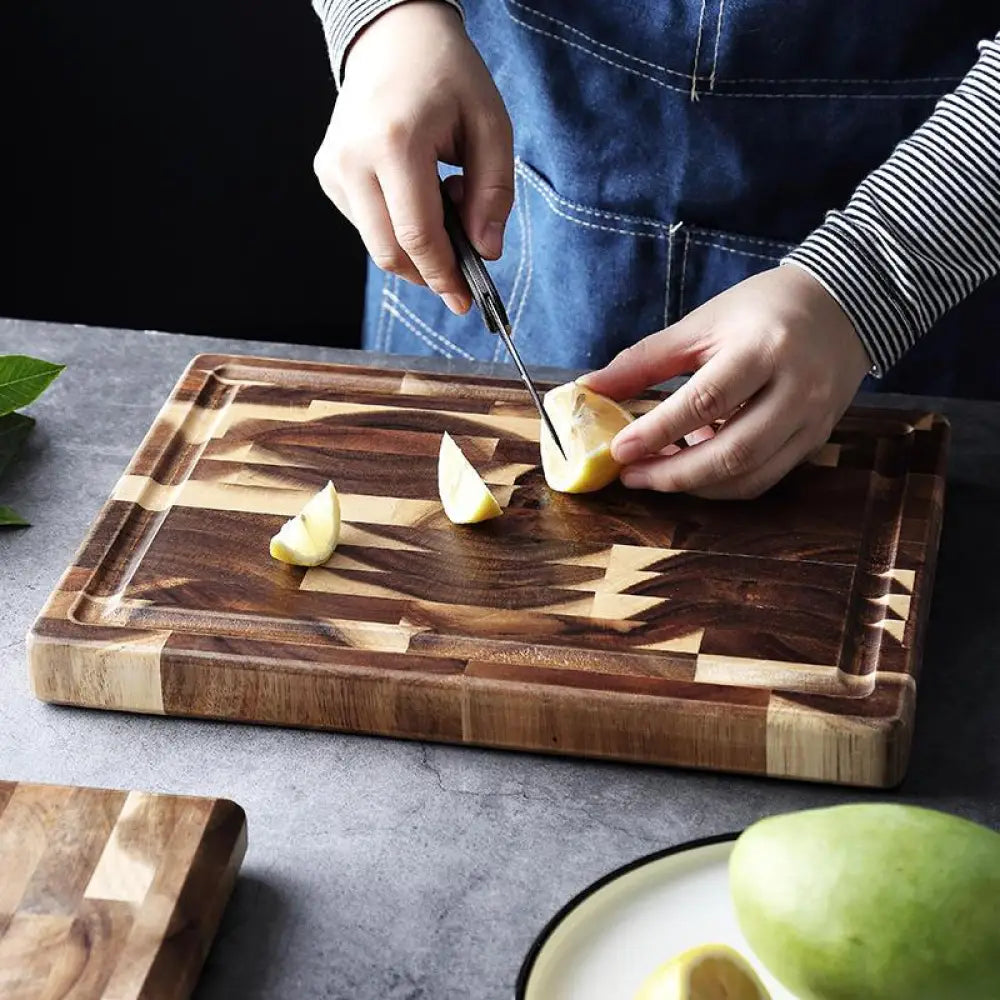Striped Parquet Solid Wood Cutting Board