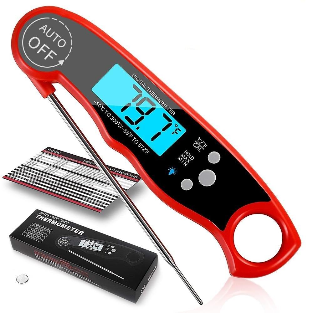 Waterproof Kitchen Food Cooking Thermometer with Backlight LCD