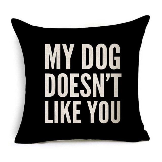 Letter Love Home Cushion Covers Cotton Linen Black White Decorative Pillow Case 45x45CM