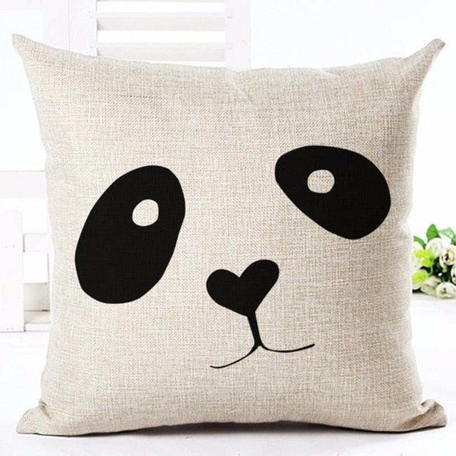 Letter Love Home Cushion Covers Cotton Linen Black White Decorative Pillow Case 45x45CM