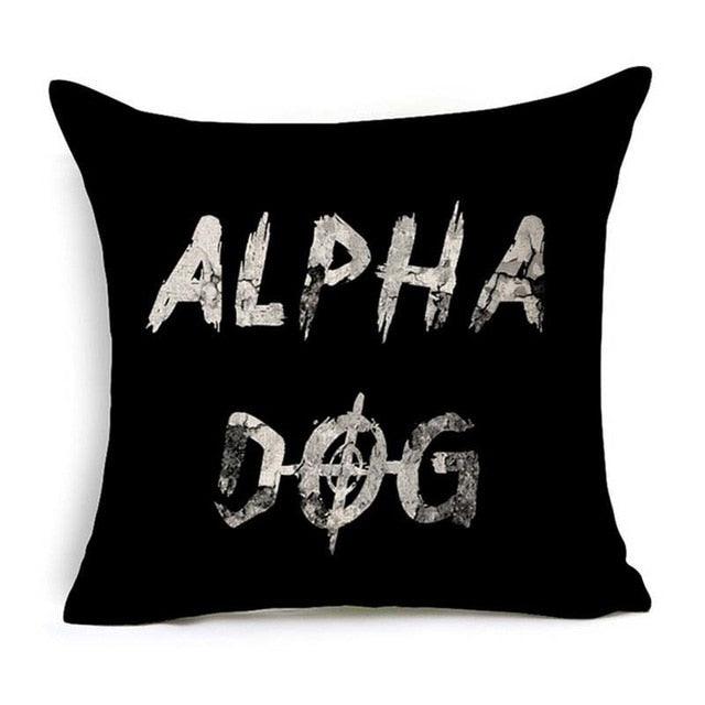 Letter Love Home Cushion Covers Cotton Linen Black White Decorative Pillow Case 45x45CM