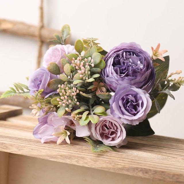 Luxury Artificial Silk Roses For Office Parties Bridal and Wedding Decoration