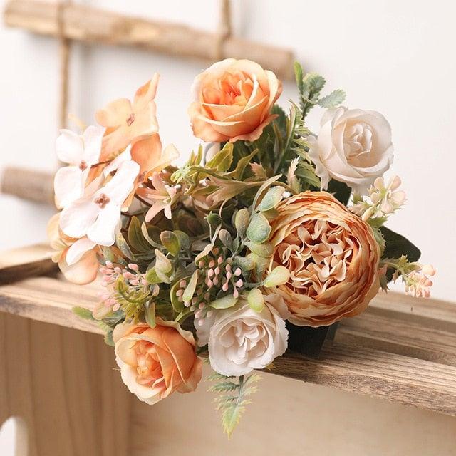 Luxury Artificial Silk Roses For Office Parties Bridal and Wedding Decoration