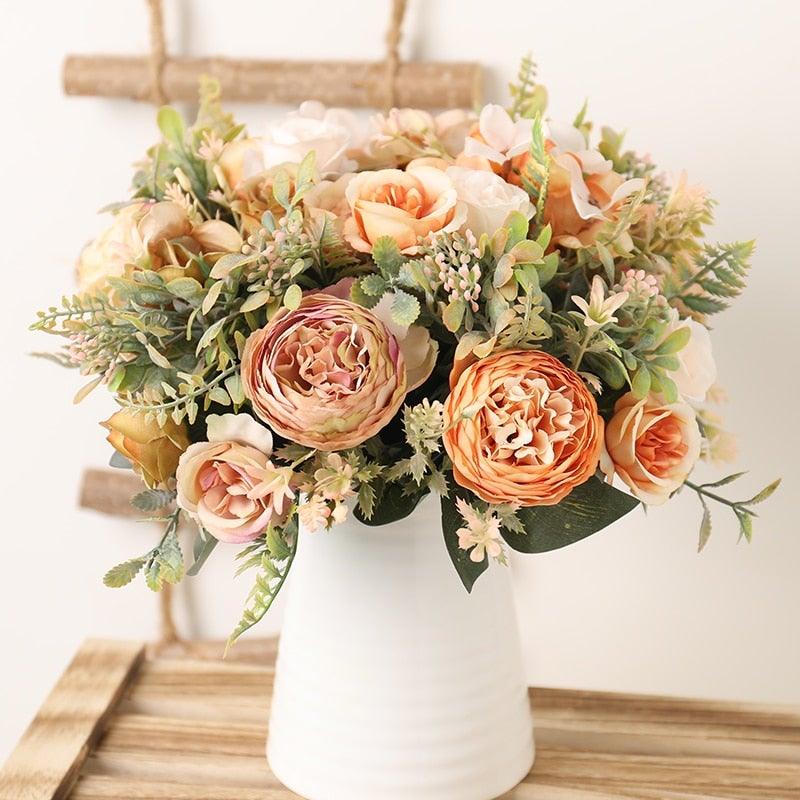 Luxury Artificial Silk Roses For Office Parties Bridal and Wedding Decoration