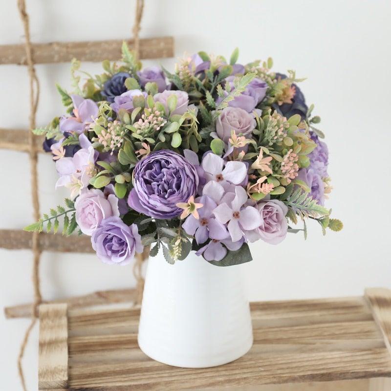 Luxury Artificial Silk Roses For Office Parties Bridal and Wedding Decoration