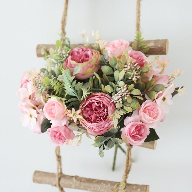 Luxury Artificial Silk Roses For Office Parties Bridal and Wedding Decoration