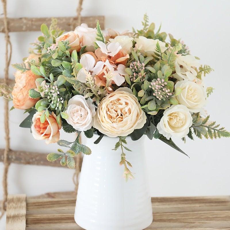 Luxury Artificial Silk Roses For Office Parties Bridal and Wedding Decoration