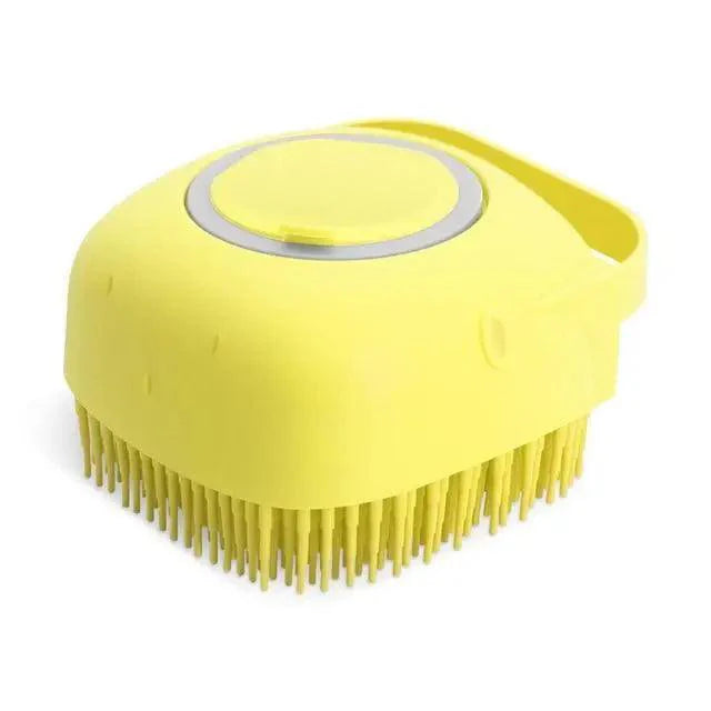 Pet Silicone Shampoo Bath Brush Massage Rubber Comb Colorful Massager For Dogs