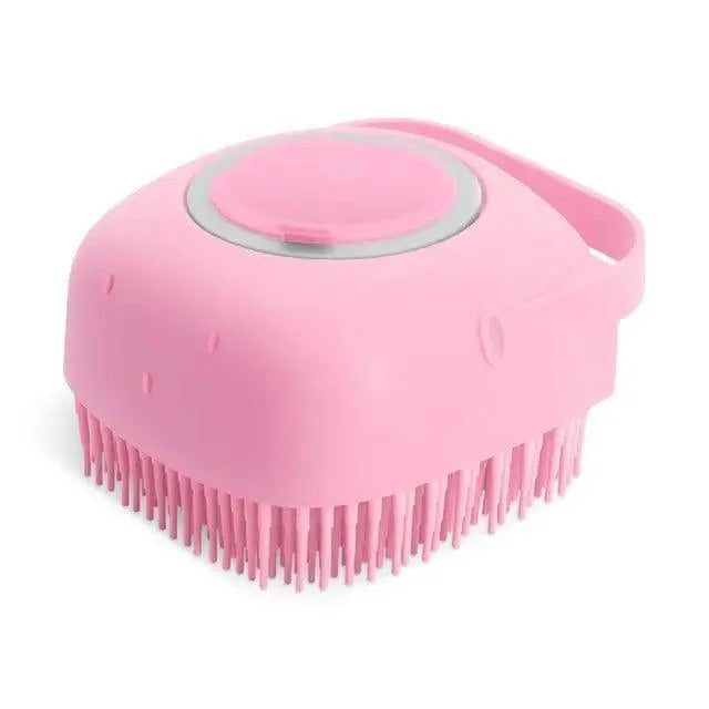 Pet Silicone Shampoo Bath Brush Massage Rubber Comb Colorful Massager For Dogs